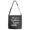womens rights are human rights Adjustable Strap Totes