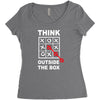 think outside the box Women's Triblend Scoop T-shirt