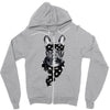 bull dog american falg Zipper Hoodie
