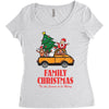 family christmas tis the season to be merry Women's Triblend Scoop T-shirt