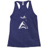 shark attack swimmer Racerback Tank