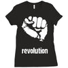 power to the people fist revolution Ladies Fitted T-Shirt
