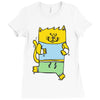 meow is running Ladies Fitted T-Shirt