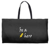 be a hero logo white Weekender Totes