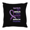 supporting the fighter, admiring the survivors, honoring the taken Throw Pillow