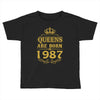 queens are born in 1987 Toddler T-shirt