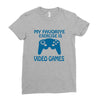 my favorite exercise is video games Ladies Fitted T-Shirt