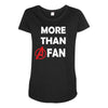 avengers more than a fan white logo Maternity Scoop Neck T-shirt