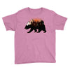 Bear Adventure With Roses Youth Tee