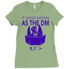 it goes down as the dm Ladies Fitted T-Shirt