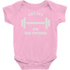 clever gym pun Baby Onesie