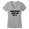 Hamburger Women's V-Neck T-Shirt