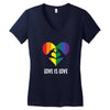 Love is Love Heart Women's V-Neck T-Shirt