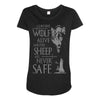 thrones wolf Maternity Scoop Neck T-shirt