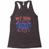 my son was so amazing god made Racerback Tank