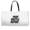 pray hustle repeat Weekender Totes