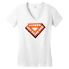 nwt iron man classic heart core glow in dark marvel Women's V-Neck T-Shirt
