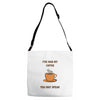 funny coffee Adjustable Strap Totes