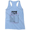 June Girl Facts Gemini Racerback Tank