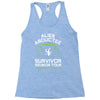 alien abductee survivor tour ufo nerd geek comic funny Racerback Tank