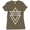 triangle printed Ladies Fitted T-Shirt