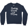badass feminist cat mom Crewneck Sweatshirt