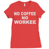 no cofeeee no workeeee Ladies Fitted T-Shirt