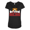 bad dog 3 Maternity Scoop Neck T-shirt