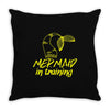mermaid in training Throw Pillow