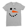 snowman face Ladies Fitted T-Shirt