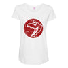 Red Dinosaur Maternity Scoop Neck T-shirt