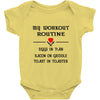 breakfast workout routine girls muscle top Baby Onesie