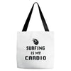 surfing is my cardio Tote Bags