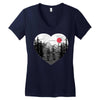hike and love Women's V-Neck T-Shirt
