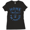 home is where the paws are Ladies Fitted T-Shirt