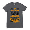 My Daughter Is Super Awesome Her Stepdad Ladies Fitted T-Shirt