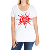 red logo Ladies Curvy T-Shirt