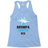 grumpa saurus rex Racerback Tank