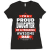 proud daughter dad Ladies Fitted T-Shirt
