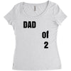 dad of 2 Women's Triblend Scoop T-shirt