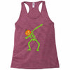 pumpkin skeleton dabbing Racerback Tank