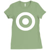 bullseye sticker vinyl decal Ladies Fitted T-Shirt