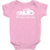 gearhead still plays with cars Baby Onesie