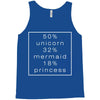 50 % unicorn (White) Tank Top