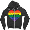 You're Looking At A Rainbow Zipper Hoodie