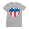 usa flag Ladies Fitted T-Shirt
