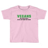 Vegans We're Not Crazy We're Just From The Future Toddler T-shirt