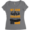 My Son Is Super Awesome His Mom Women's Triblend Scoop T-shirt