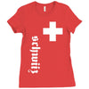 fan, swiss cross, switzerland, new Ladies Fitted T-Shirt