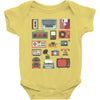 vintage electronic retro technology Baby Bodysuit